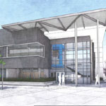 Rendering of applied technology building 