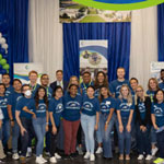 Group photo of Students and staff at College Night 