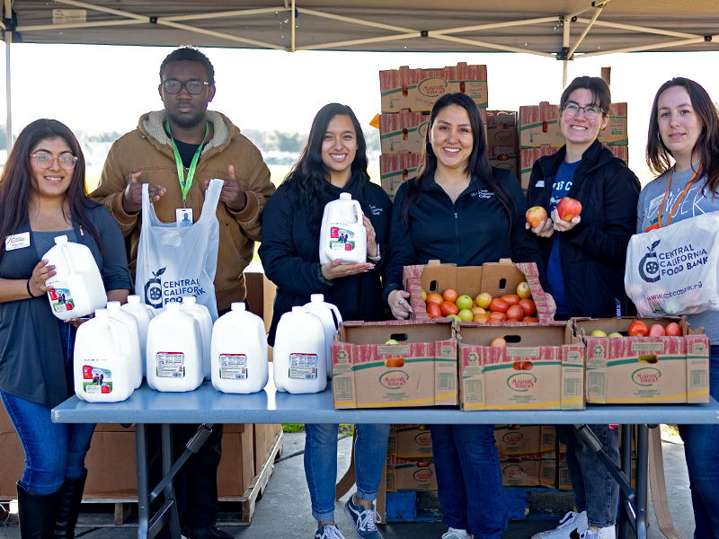 CCC staff at the on-campus farmers market