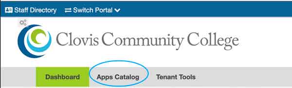 Click on Apps Catalog