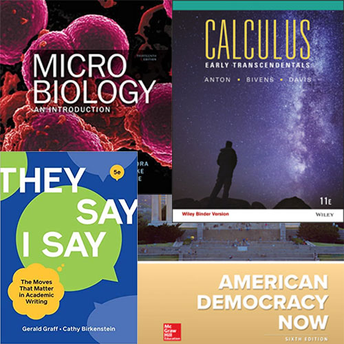 four different reserve textbooks