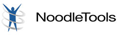 NoodleTools graphic with a blue man