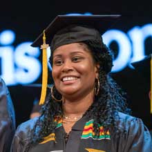 African American female student graduating from Clovis Community College