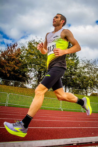 shot of CJ Albertson running