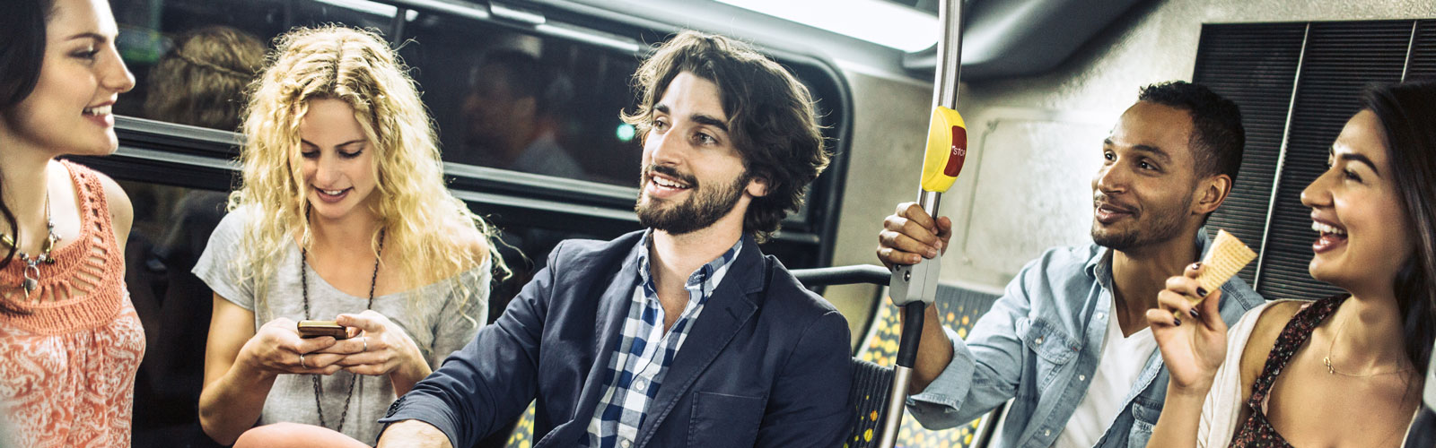 students on a bus