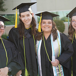 student in graduation gowns