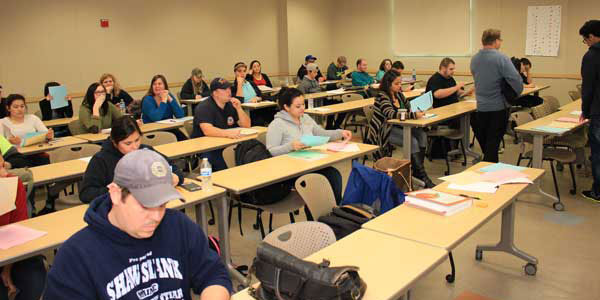 students in class