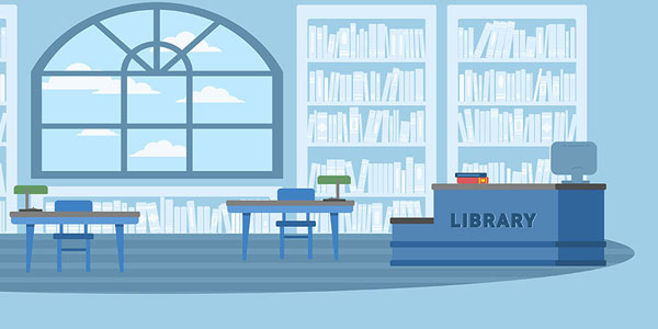 illustration of library