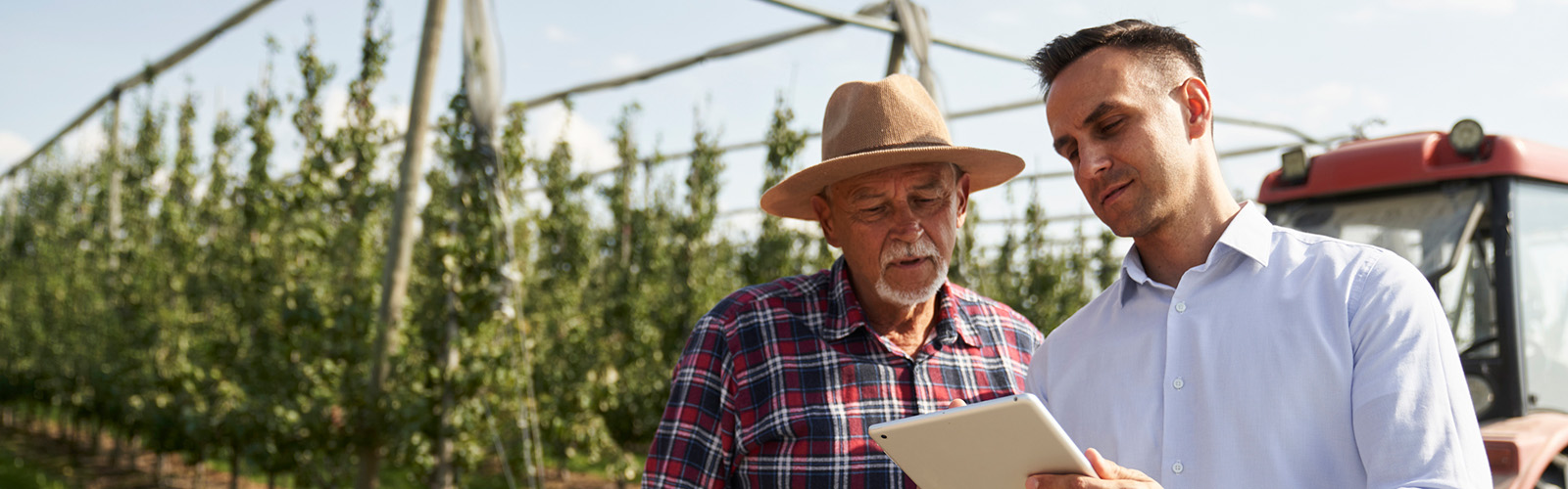 A farmer and a plant scientist