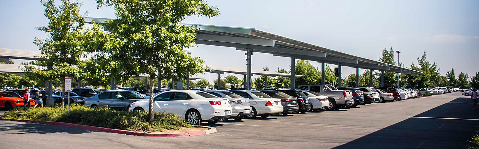 Parked cars at Clovis Community College campus