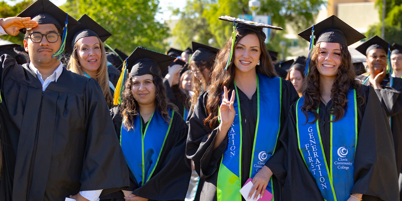 group of graduates standing