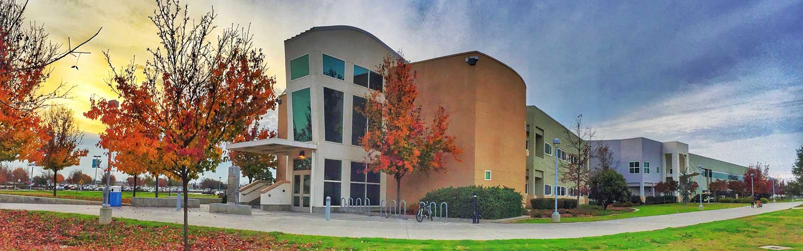 Academic A building with fall landscape