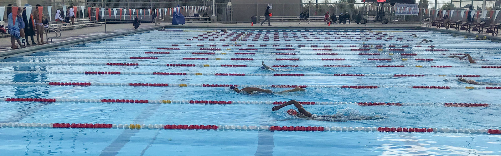 Kristina Copeland competing in the 500 Free Stroke race