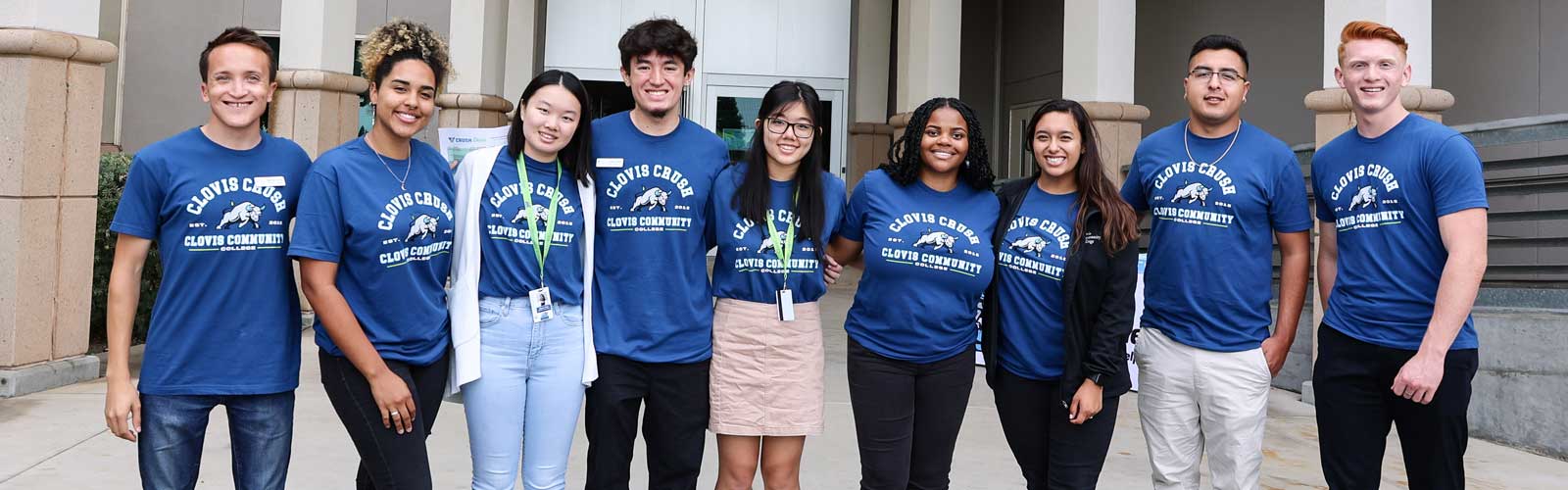 Students and staff of the Welcome Center at a Crush Days event