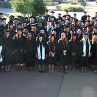 students at graduation