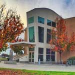 The AC1 building on the Clovis Campus in fall