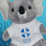 stuffed animal koala mascot for mental health aid
