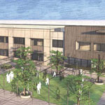 An architects rendering of the new applied technology building in progress at CCC