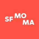 SF MOMA on a red background