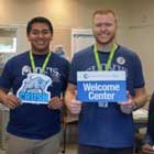 Student ambassadors at the unveiling of the Welcome Center