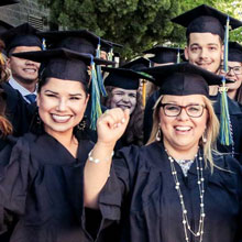 students at commencement