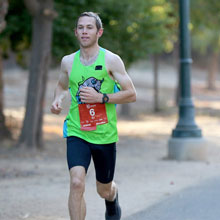 Coach Albertson running