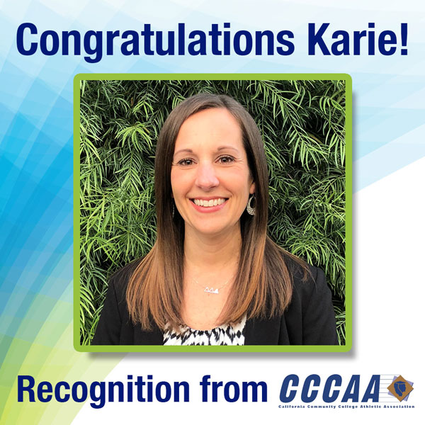 Congratulations Karie: Recognition from CCCAA