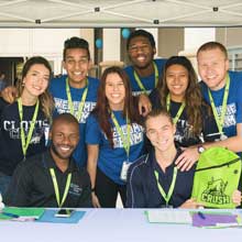 Ambassadors on Crush Day preparing to welcome new students