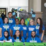 students from the welcome team at a welcome event