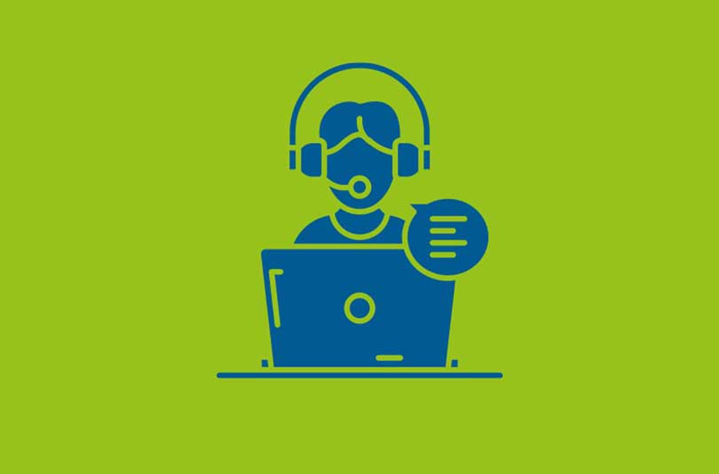 graphic depicting counselor online