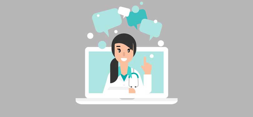icon depicting health services online