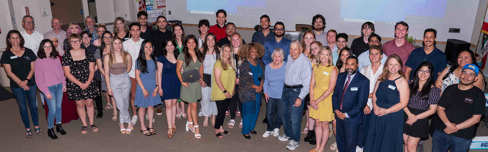 Student recipients of the Leon St. Peters Scholarship