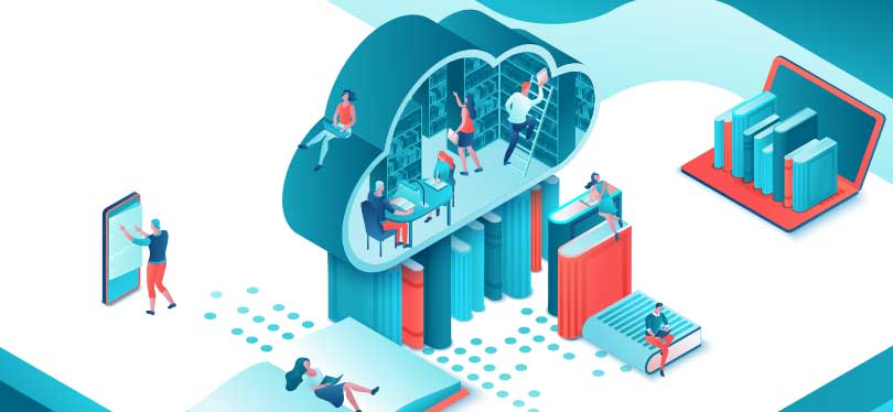Library services operated in the cloud