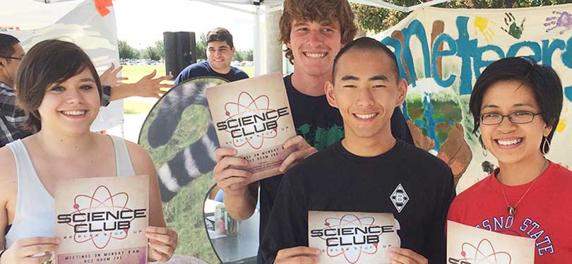 students from science club