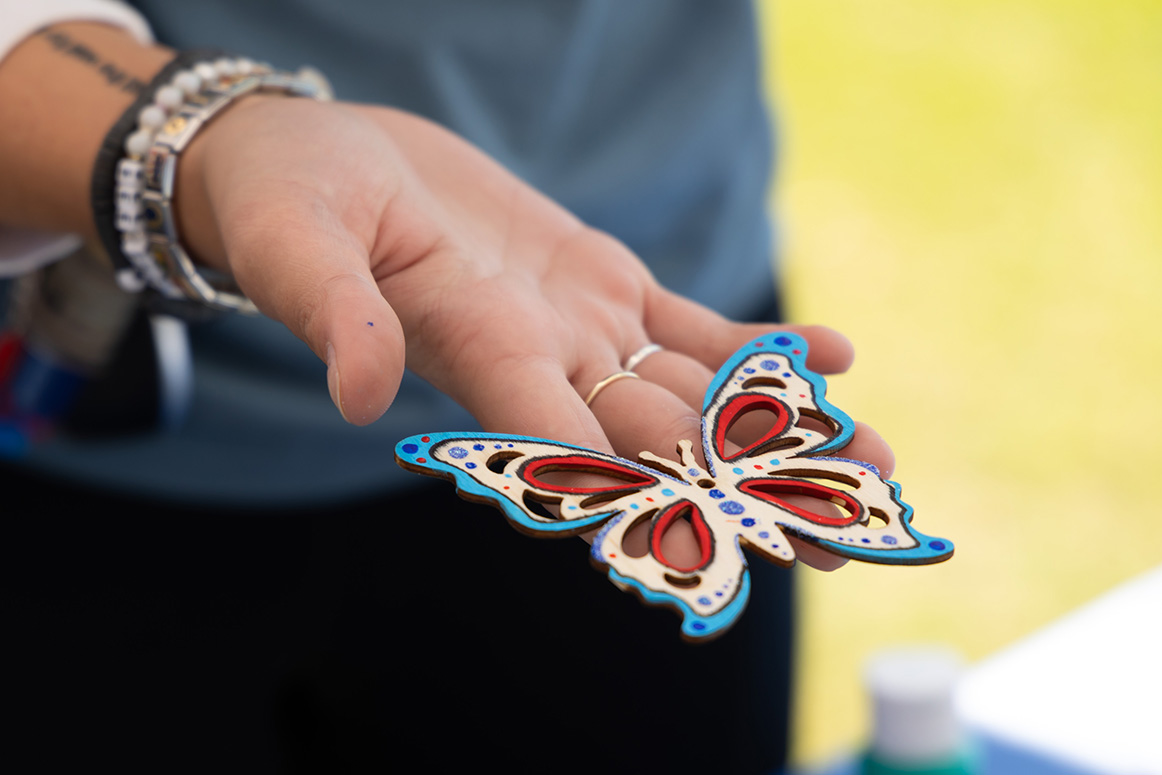 A decorated butterfly