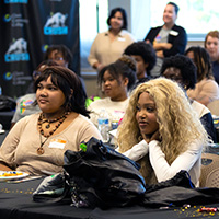 Students listening closely