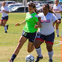 women playing soccer at CCC