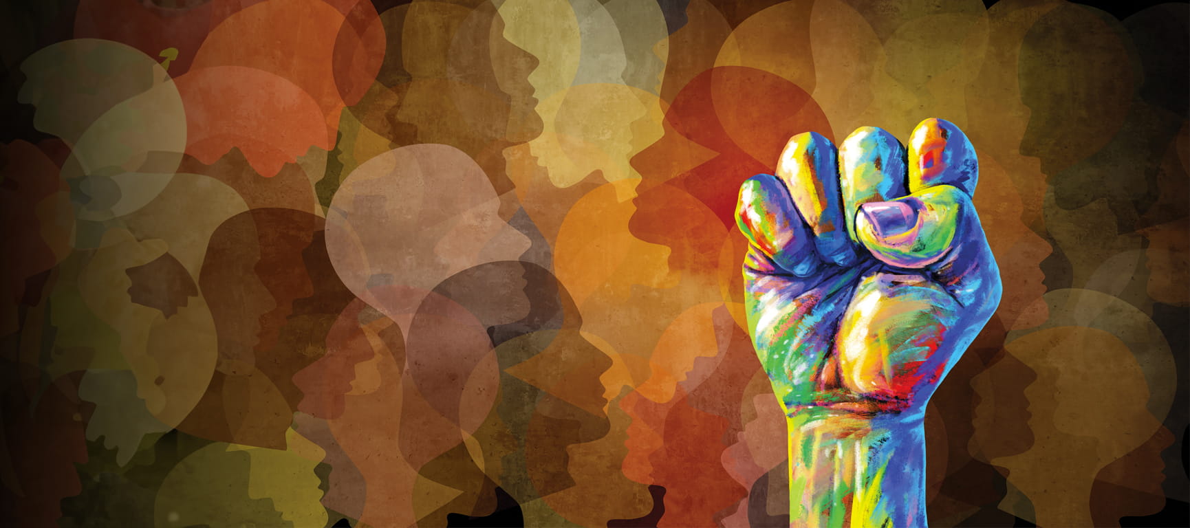 A raised fist in celebration of Juneteenth