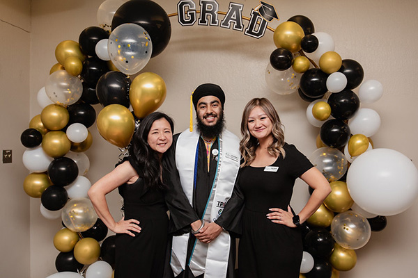 group of graduates standing