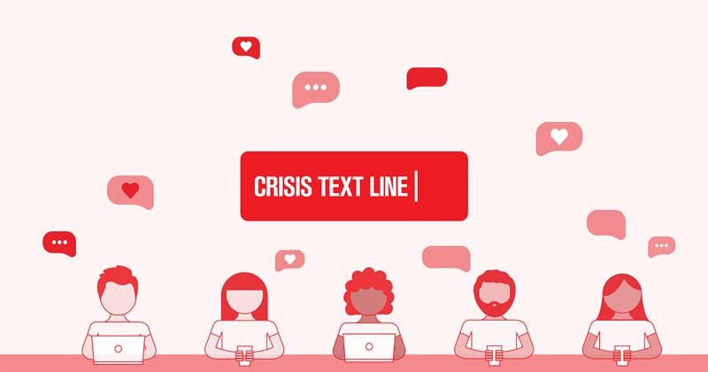 crisis text line card