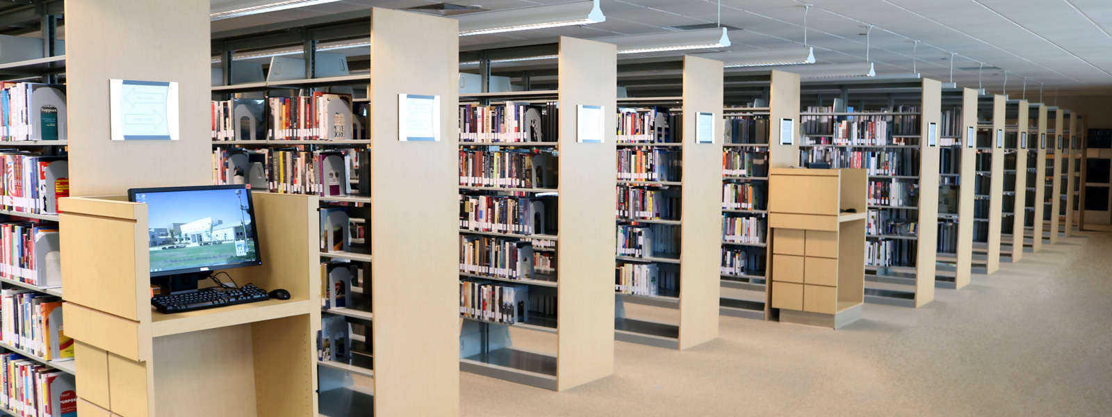 CCC library bookshelves