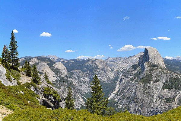 blue skies over Yosemite