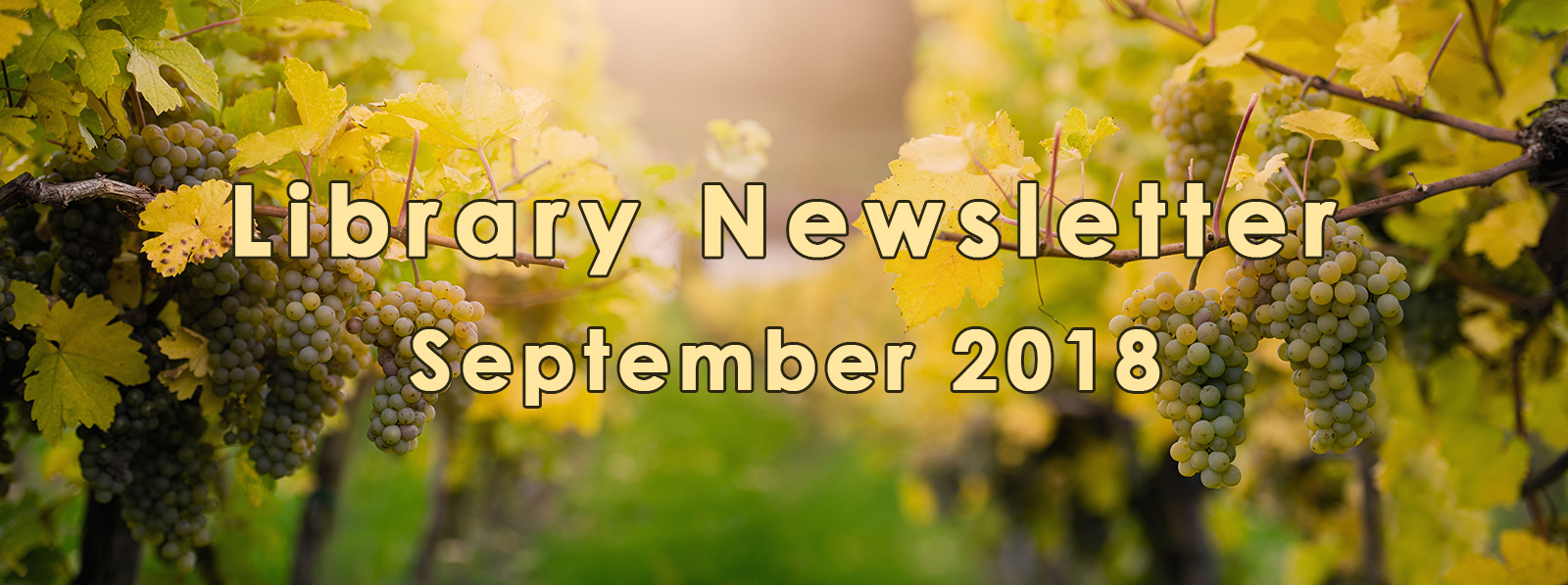 September 2018 Library Newsletter banner