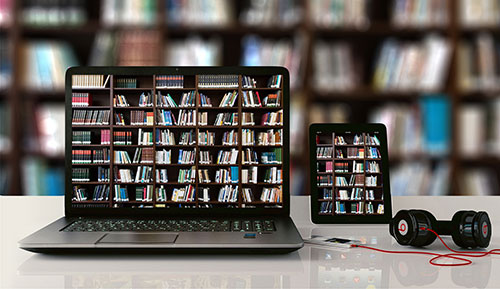Laptop in Library