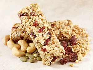 Granola bars and nuts