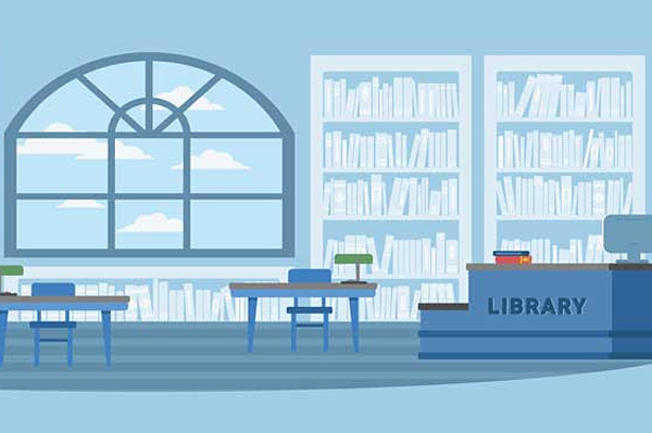 Graphic of a library