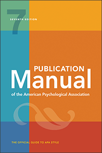 Publication of Manual of the APA