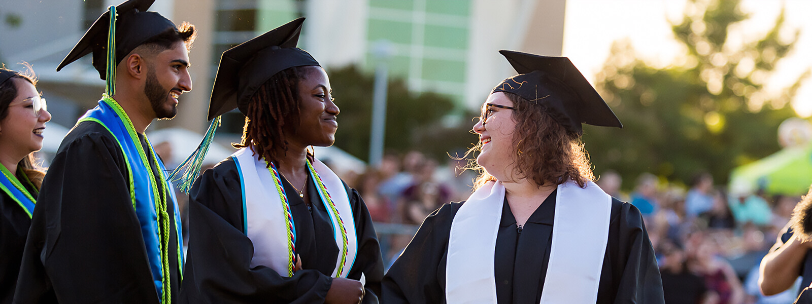 Graduates celebrating at the commencement ceremony