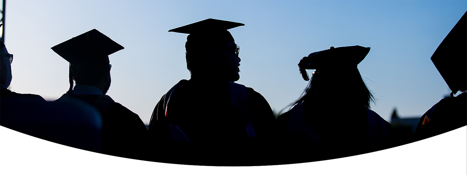Silhouette of graduates